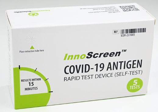 InnoScreen COVID-19 Antigen Rapid Test Kit (Self-Test) Pack/5